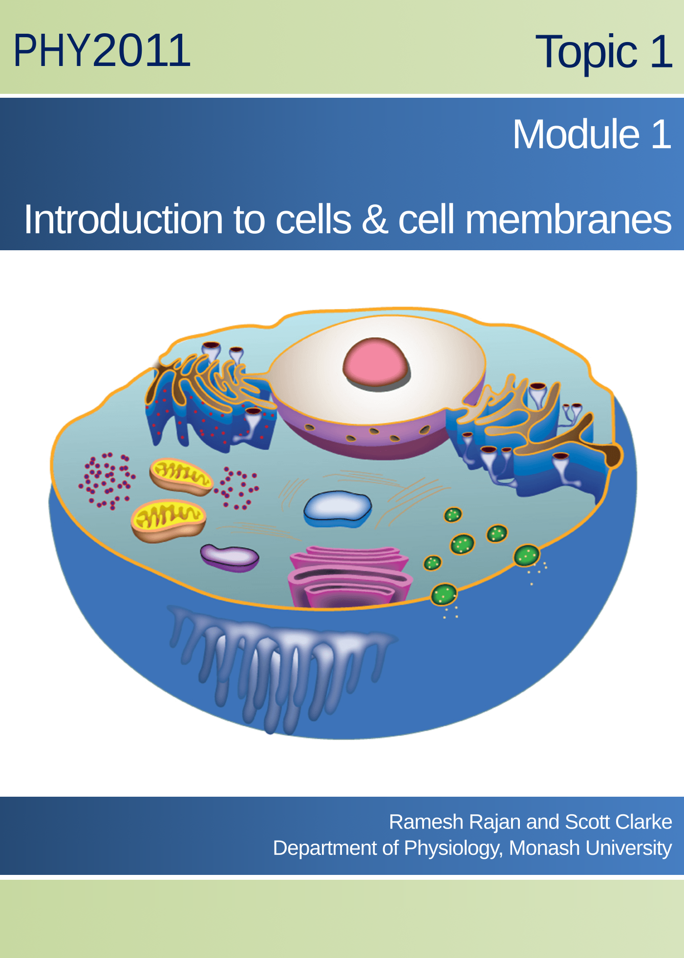 Topic 1 Module 1: Introduction to cells & cell membranes