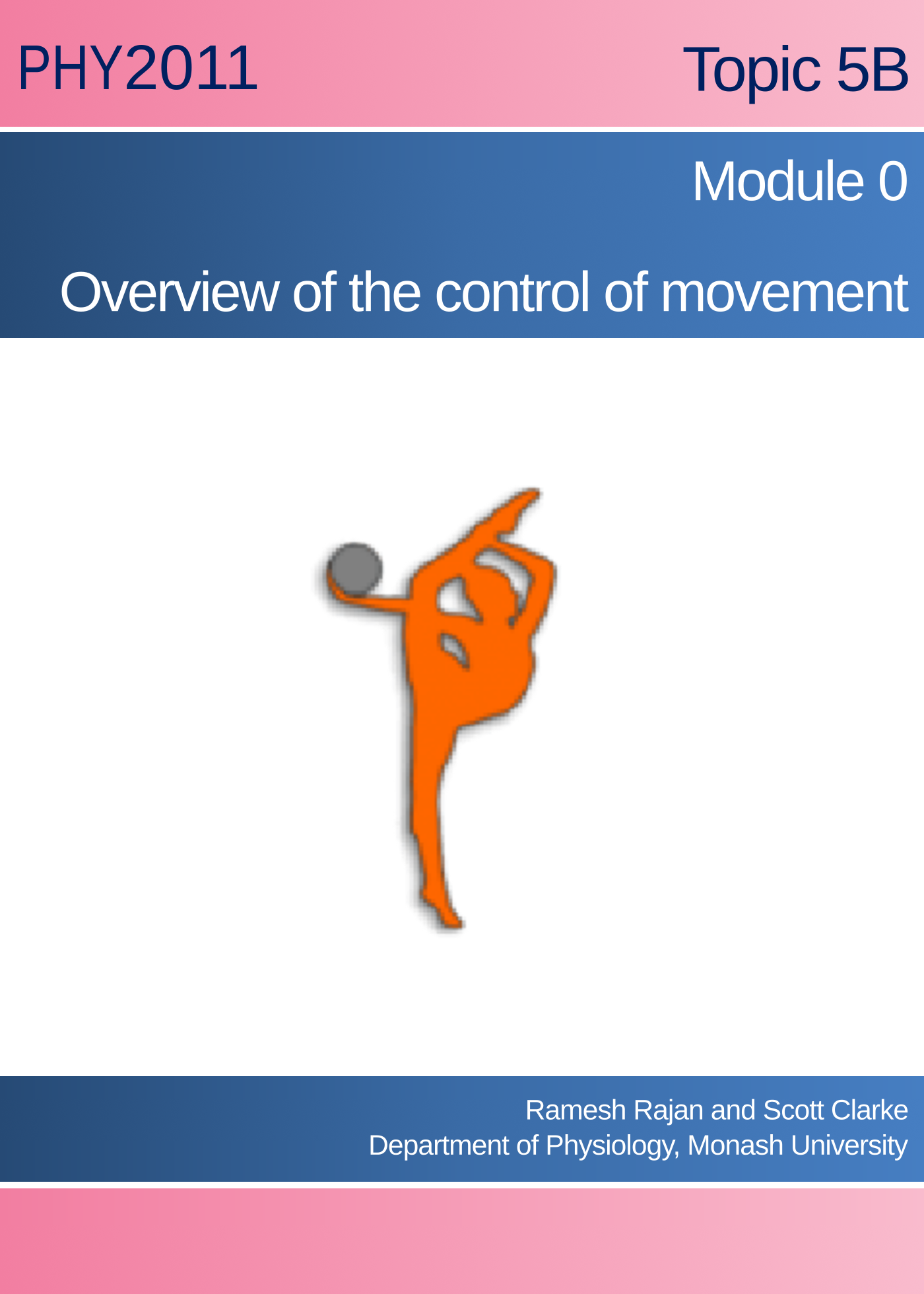 Overview of The Control of Movement: Modules 1-3