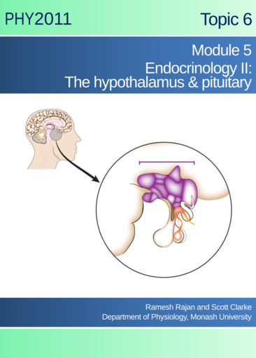 Endocrinology II: The hypothalamus & pituitary